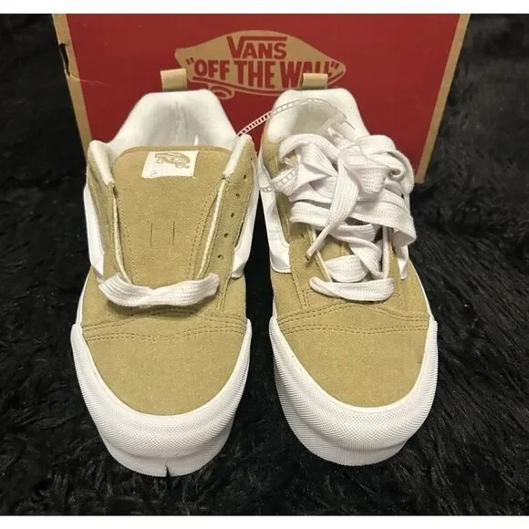 Vans Women's Beige Suede Platform Sneakers - Picture 3 of 6